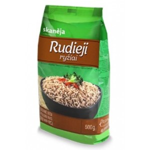 Ryžiai rudieji SKANĖJA (natūralūs), 500 g